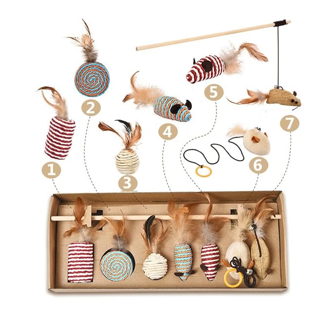 7 Pack Ferret Toys - Interactive Ferret Toys